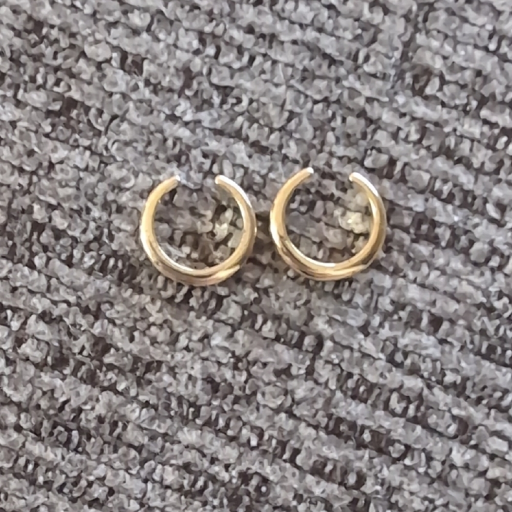 Elegant Gold Cuff Earrings